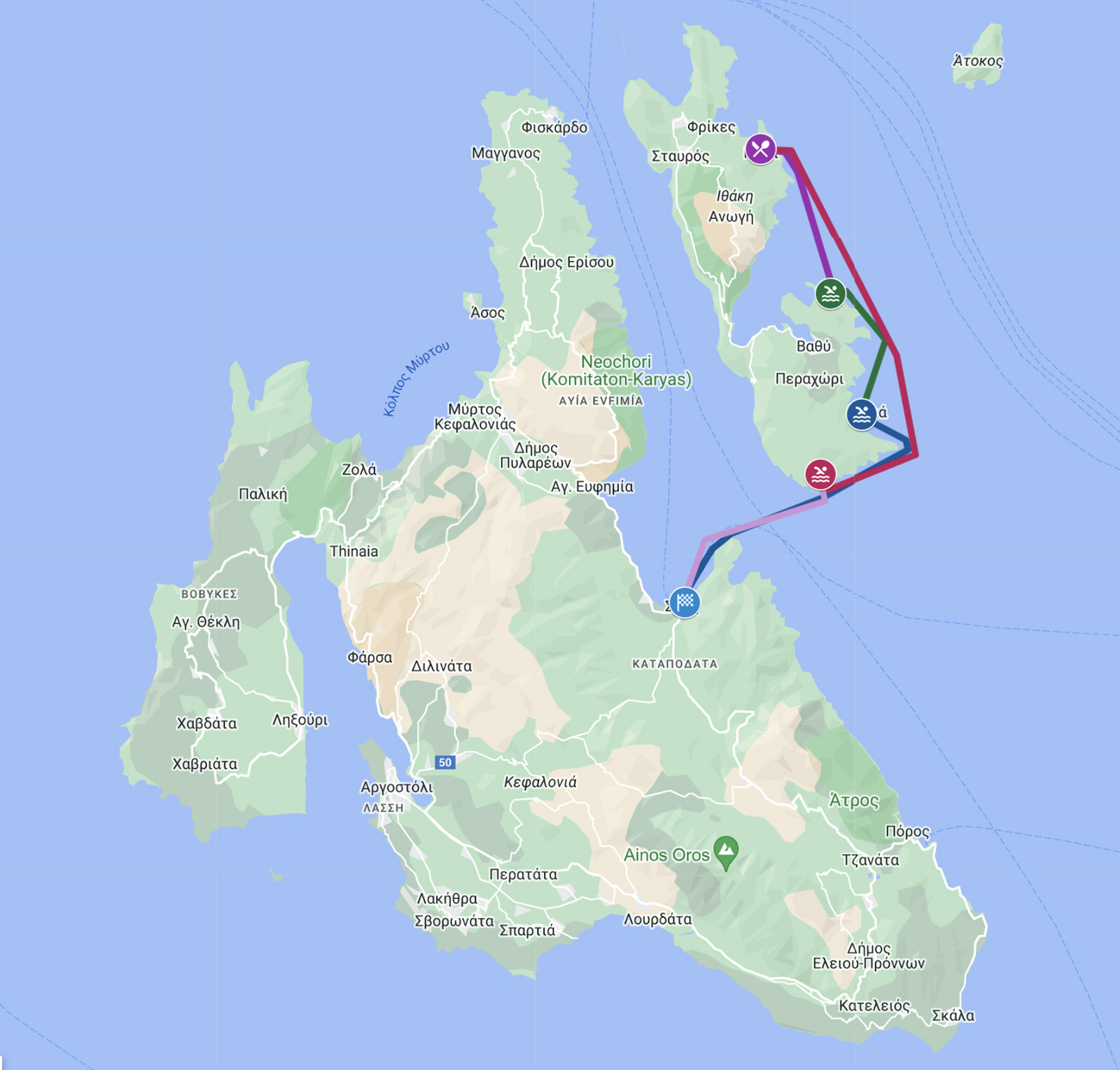Sail to ithaca - Boat trip to Ithaca - Daily Cruises from Kefalonia to Ithaca